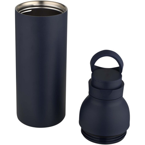 Illuminate 650 ml RCS recycled double wall stainless steel water bottle with 3-piece lid set