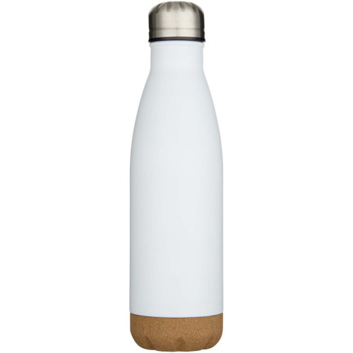 Cove 500 ml double wall vacuum insulated stainless steel water bottle with cork details