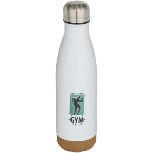 Cove 500 ml double wall vacuum insulated stainless steel water bottle with cork details