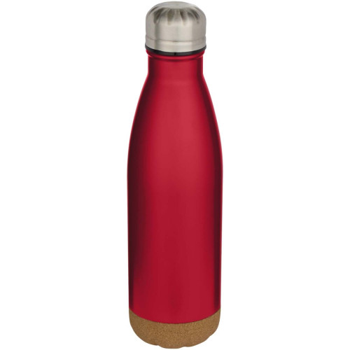 Cove 500 ml double wall vacuum insulated stainless steel water bottle with cork details