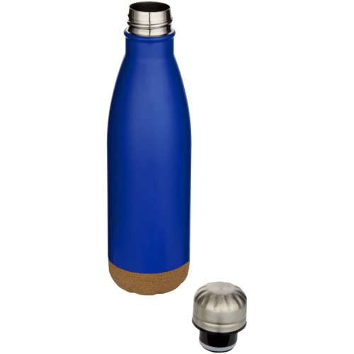 Cove 500 ml double wall vacuum insulated stainless steel water bottle with cork details