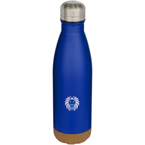 Cove 500 ml double wall vacuum insulated stainless steel water bottle with cork details