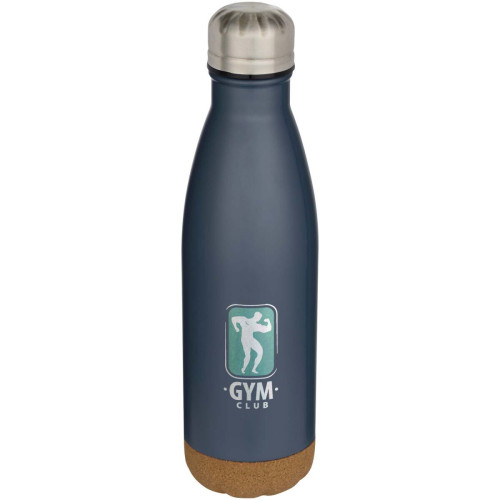 Cove 500 ml double wall vacuum insulated stainless steel water bottle with cork details