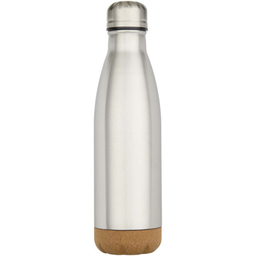 Cove 500 ml double wall vacuum insulated stainless steel water bottle with cork details