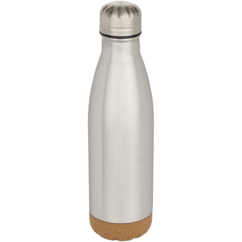Cove 500 ml double wall vacuum insulated stainless steel water bottle with cork details