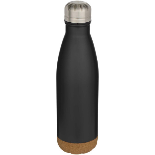 Cove 500 ml double wall vacuum insulated stainless steel water bottle with cork details