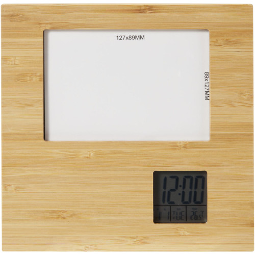 Sasa bamboo photo frame with thermometer