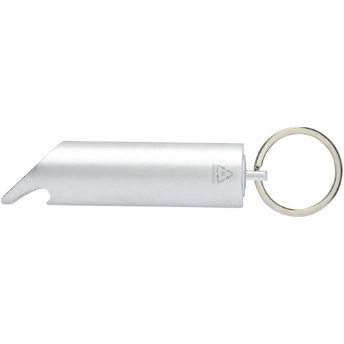 Flare RCS recycled aluminium IPX LED light and bottle opener with keychain