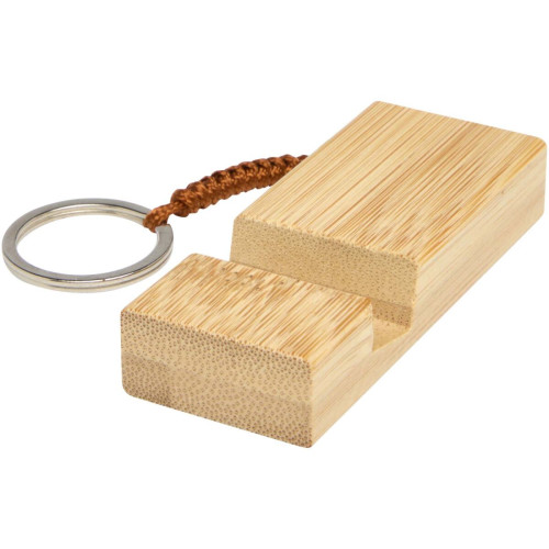 Bosona bamboo phone holder with keychain