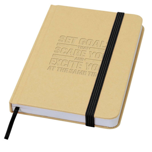 Reed A6 recycled hard cover notebook with plain pages