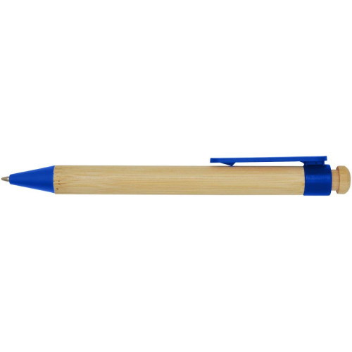 Rattan bamboo and recycled plastic ballpoint pen (black ink)