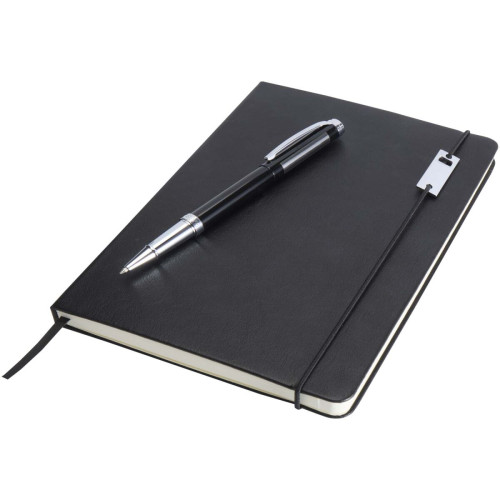Legato Elegance A5 hard cover notebook and rollerball pen set