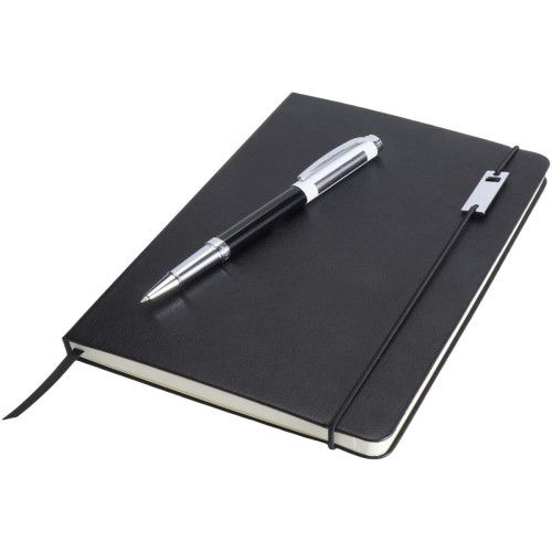 Legato Elegance A5 hard cover notebook and rollerball pen set