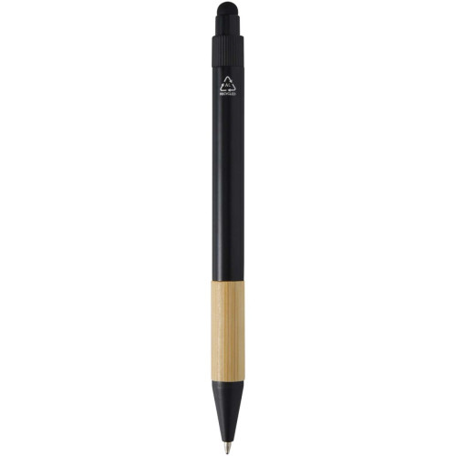 Minka RCS recycled aluminium ballpoint pen, keychain and RFID card holder gift set