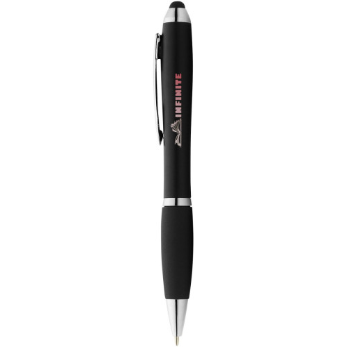 Nash coloured stylus ballpoint pen with black grip (blue ink)