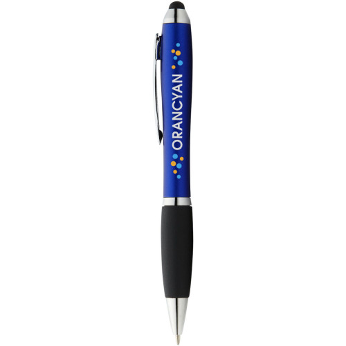 Nash coloured stylus ballpoint pen with black grip (blue ink)