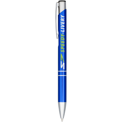 Moneta anodized aluminium click ballpoint pen (blue ink)