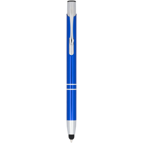 Moneta anodized aluminium click stylus ballpoint pen (blue ink)