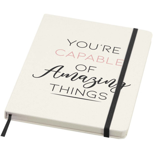 Bass A5 recycled hard cover notebook with lined pages