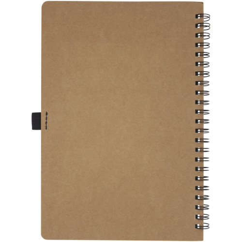 Cobble A5 wire-o recycled cardboard notebook with stone paper