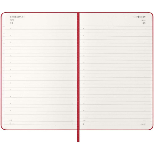 Moleskine hard cover 12 month L daily planner