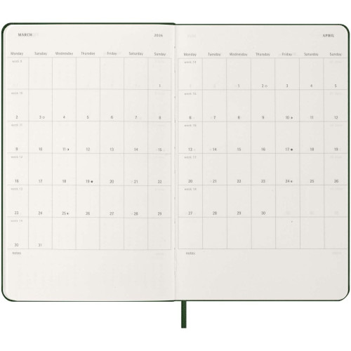 Moleskine hard cover 12 month L daily planner