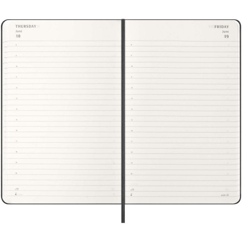 Moleskine hard cover 12 month L daily planner