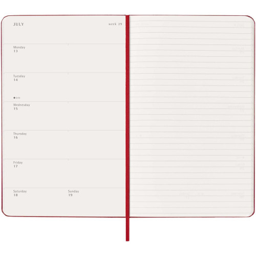 Moleskine hard cover 12 month weekly L planner