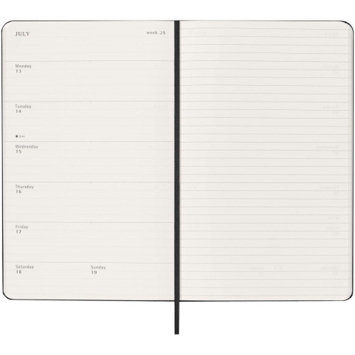 Moleskine hard cover 12 month weekly L planner