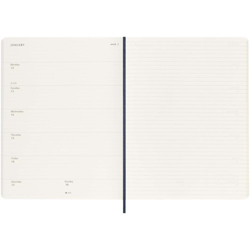 Moleskine soft cover 12 month weekly XL planner