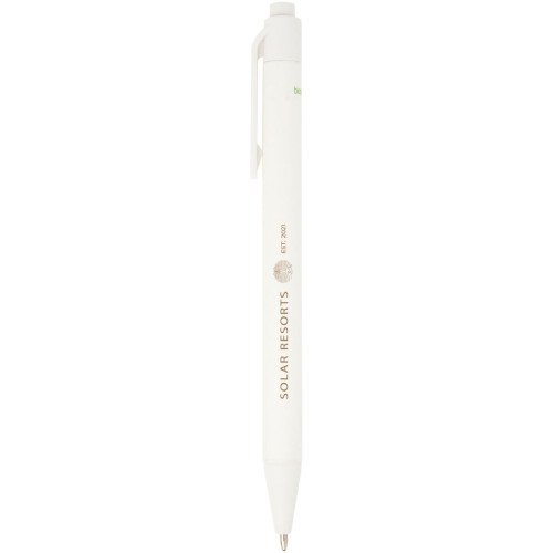 Chartik monochromatic recycled paper ballpoint pen with matte finish (black ink)