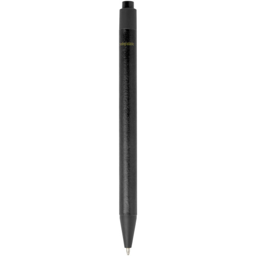 Chartik monochromatic recycled paper ballpoint pen with matte finish (black ink)