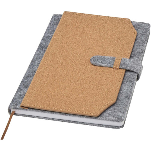 Viviana A5 recycled felt and cork notebook
