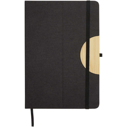 Laura A5 hard cover notebook and ballpoint pen gift set (black ink)