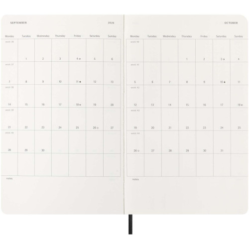 Moleskine soft cover 12 month weekly L planner
