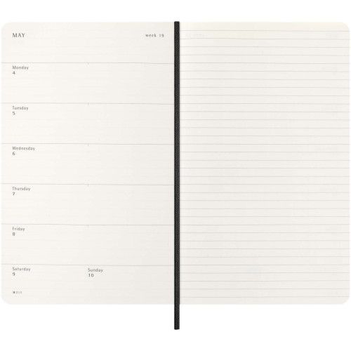 Moleskine soft cover 12 month weekly L planner