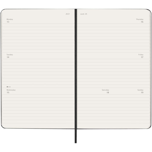 Moleskine horizontal hard cover 12 month L weekly planner