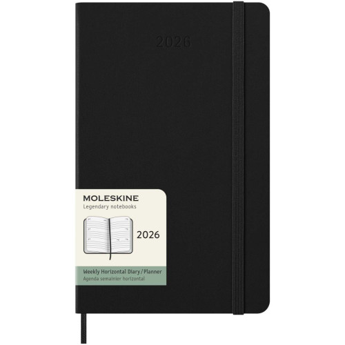 Moleskine horizontal hard cover 12 month L weekly planner