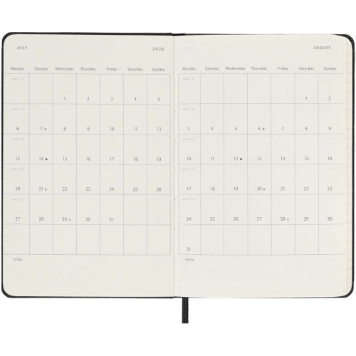 Moleskine hard cover 12 month PK daily planner