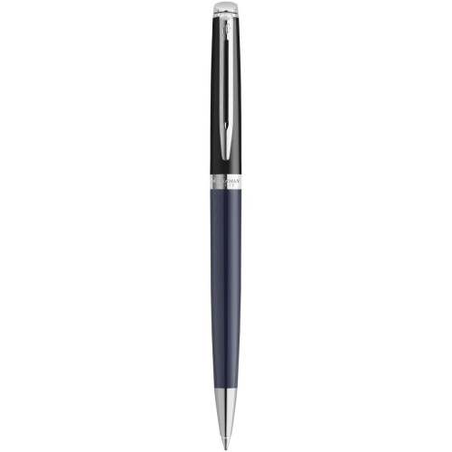 Hemisphere colour blocking ballpoint pen with palladium trim (blue ink)