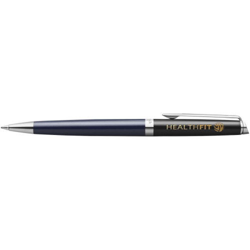 Hemisphere colour blocking ballpoint pen with palladium trim (blue ink)