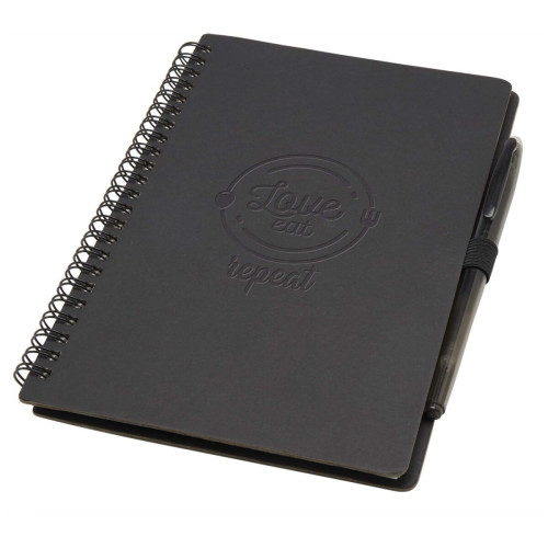 Slate A5 reusable hard cover notebook and pen set (black ink)