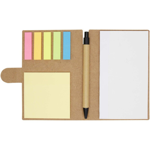 Swift sticky notes booklet with ballpoint pen (black ink)