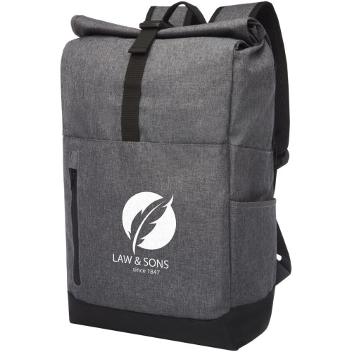 Libra 15.6" GRS recycled roll-up laptop backpack 12L
