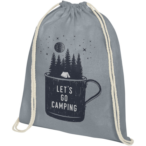Oregon 140 g/m² cotton drawstring bag 5L