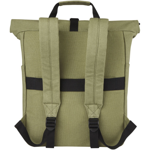 Joey 15” GRS recycled canvas rolltop laptop backpack 15L