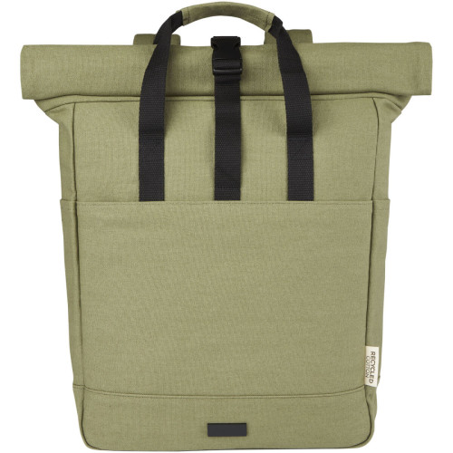 Joey 15” GRS recycled canvas rolltop laptop backpack 15L