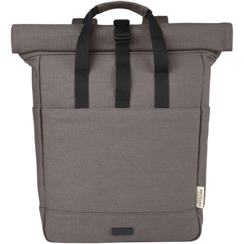 Joey 15” GRS recycled canvas rolltop laptop backpack 15L