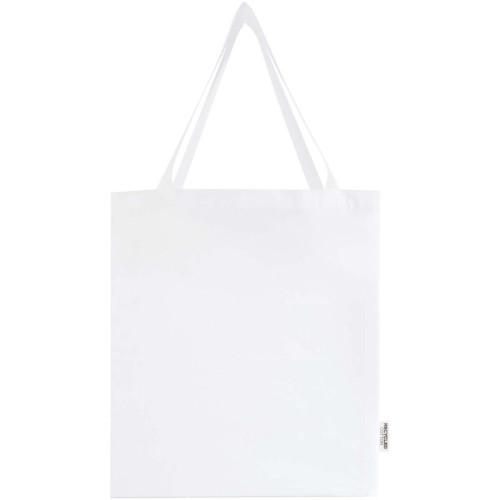 Madras 140 g/m² GRS recycled cotton gusset tote bag 12L