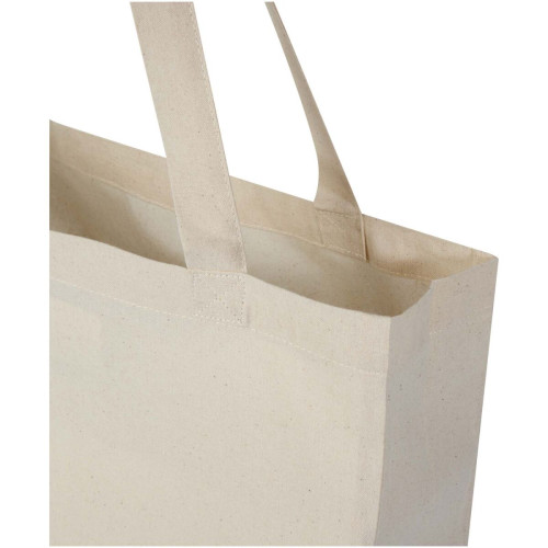 Madras 140 g/m² GRS recycled cotton gusset tote bag 12L